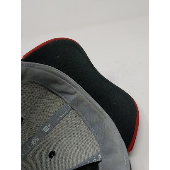 New Era 59Fifty Arizona Diamondbacks D Backs Fitted Hat Size 7 1/4 Black Red - Picture 10 of 12